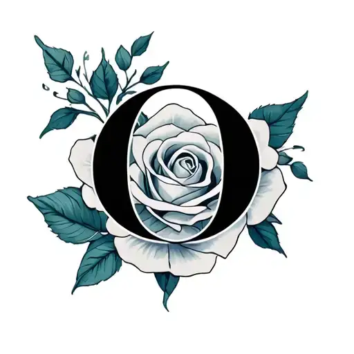 Letter O With Roses