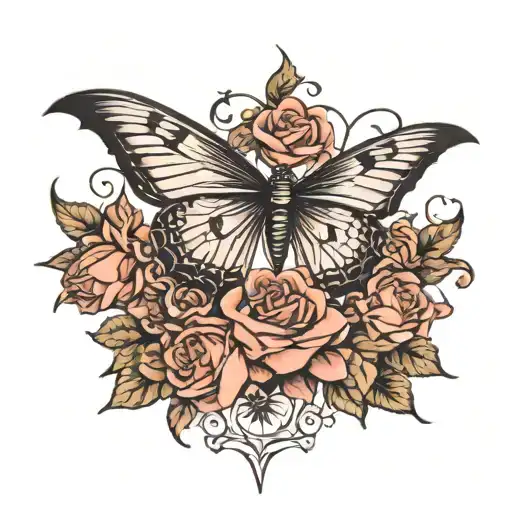 Butterfly And Roses Batman