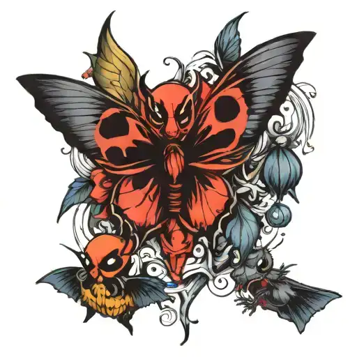 Butterfly And Batmen And Deadpool