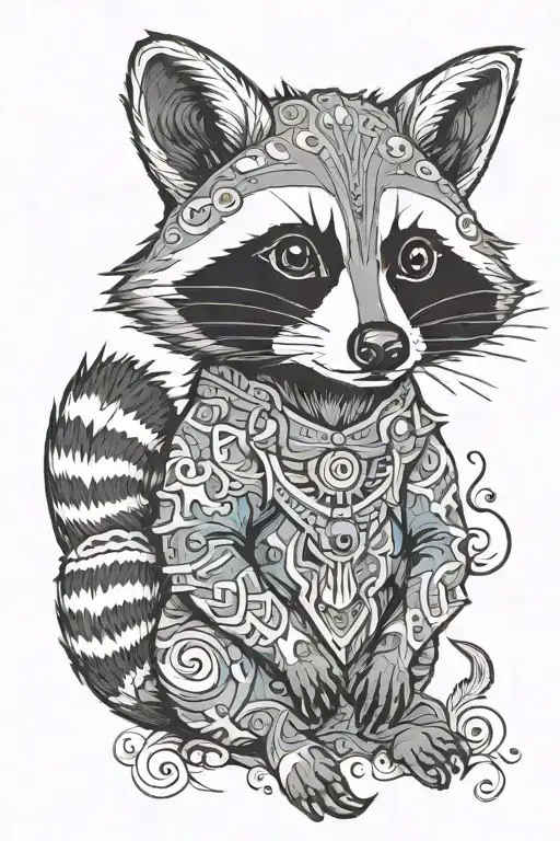 Trippy Raccoon With Third