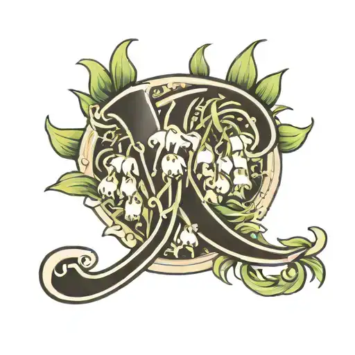 Lilly Of Valley With Letter J