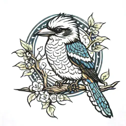 Design A Tattoo With A Kookaburra Sitting In A Tree