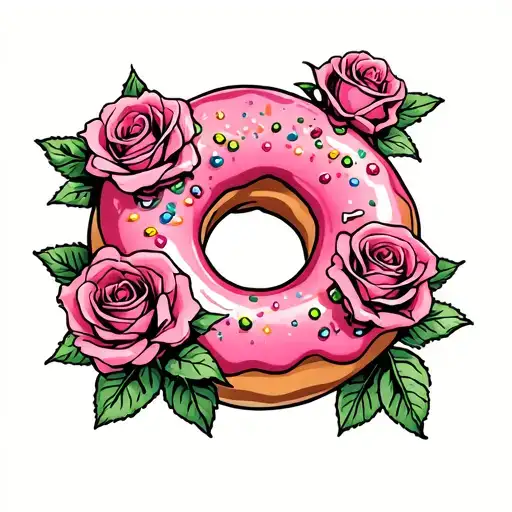Donut And Roses