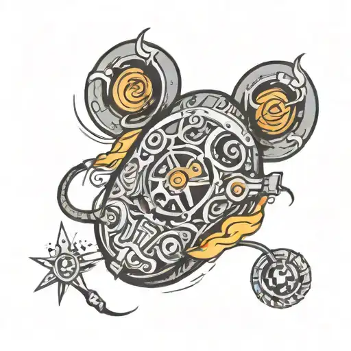 Computer Mouse Design Symbolizing Fire