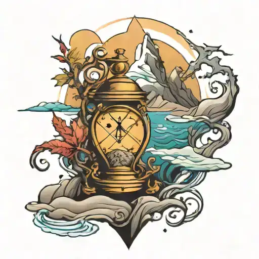 Sand Clock Mountain Life Intertwined