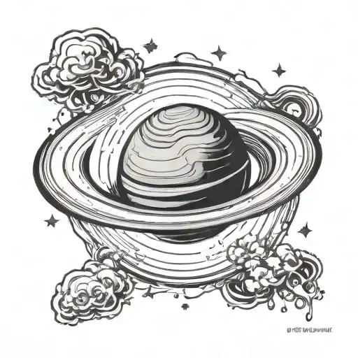 Saturn With Dissolving Edges
