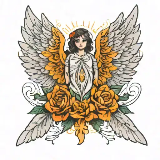 Upper Palm Angel Wings Spread