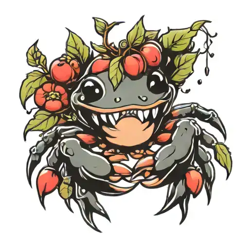 Cute Crab Apple Smiling With Claws In The Air