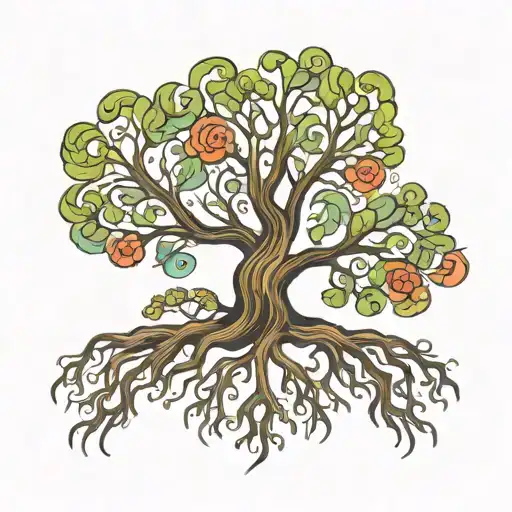 Tree With 5 Finger Prints