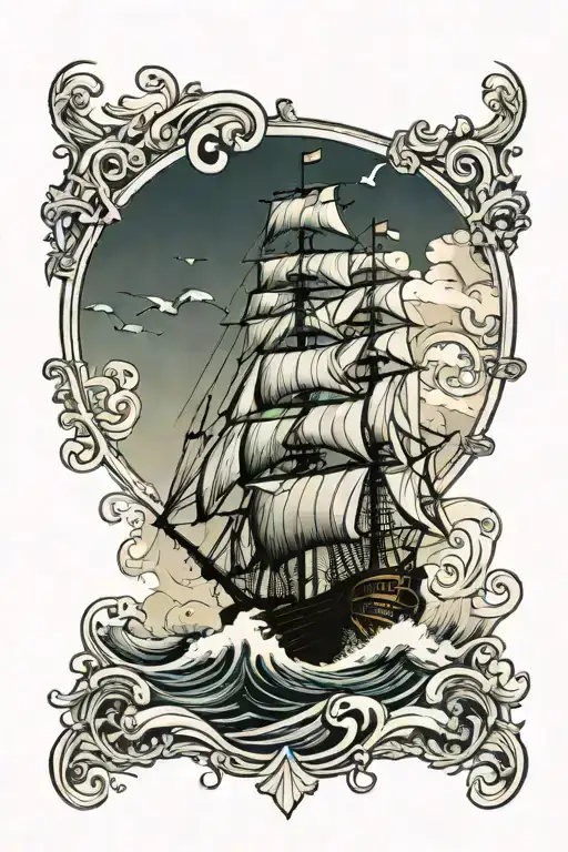 Ship Sailing With Waves Around The Ship With Russian Famous Building In Frame
