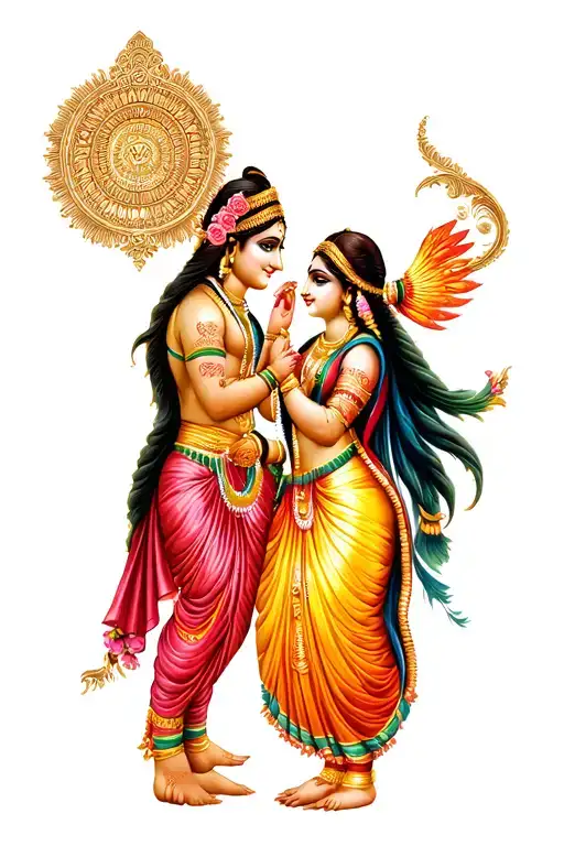 The Love Of Shree Ram And Seeta Maa Representing Their Love For Each Other