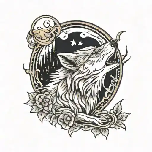 Wolf Howling At The Moon