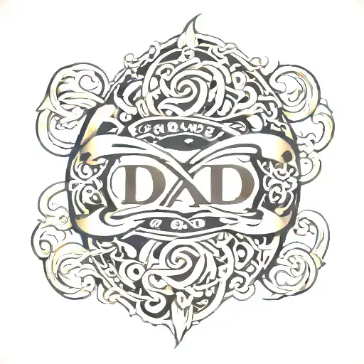 Infinity Symbol Made With The Word Dad