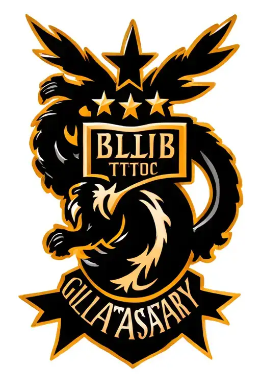 Galatasaray Crest With 5 Stars