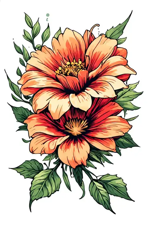 Best Chest Tattoo Flower And Strength Reflecting