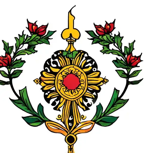 Trinacria Symbol On The Sicilian Trinacria With A Joyful