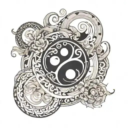 An Infinite Symbol That Incorporates Yin And Yang Symbol