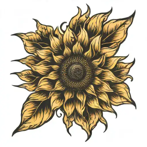 Sunflower Sun Made Entirely
