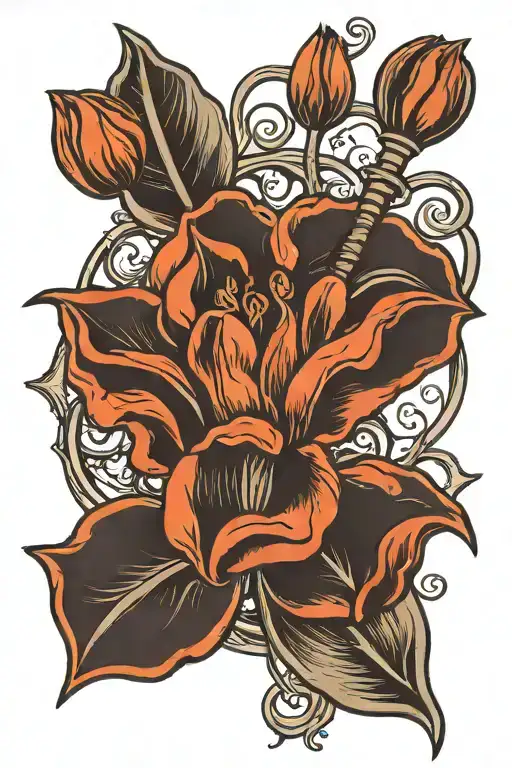 Parkinson's Symbol But Replace The Tulip With A Sword