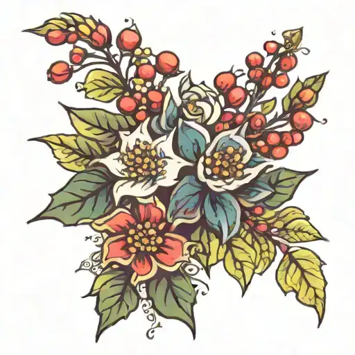 29 Holly Flower In A Bouquet