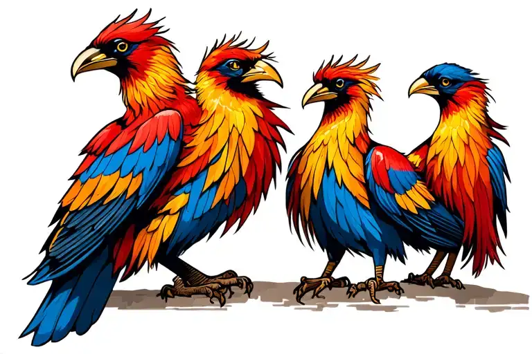 Macho And Family Fenix Bird