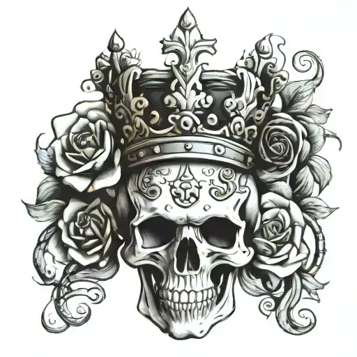 Skull Wearing A Crown