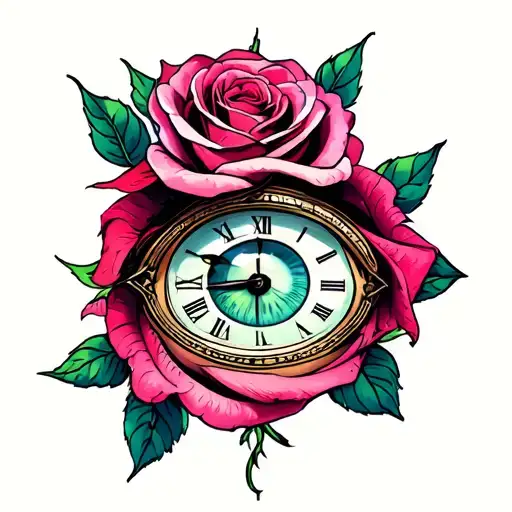 Eye Clock Rose