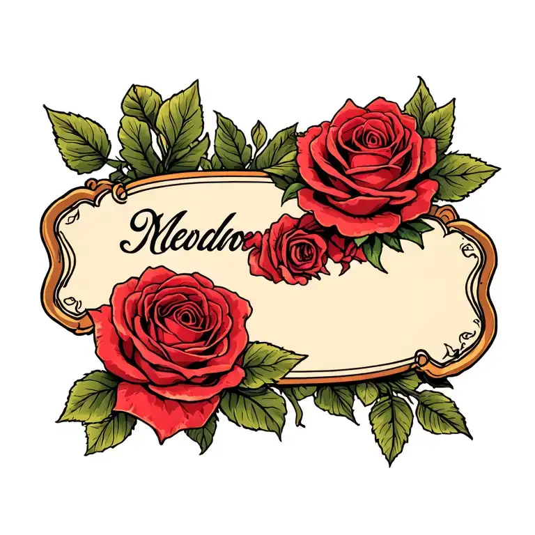 Rose And Nameplate