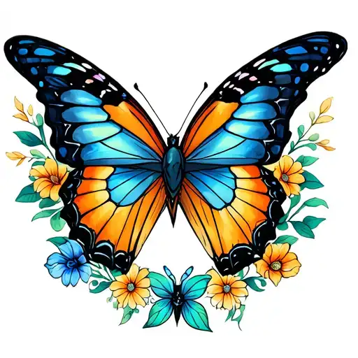 Colored Butterflies