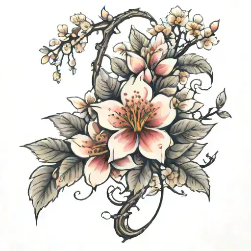 Chery Blossom Leg Sleeve