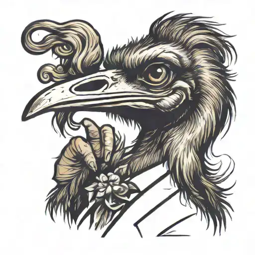 Emu Smoking A Cigar