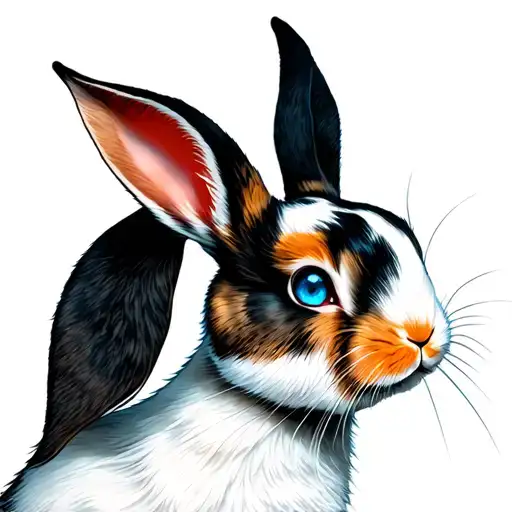 White Rabbit With Blue Eyes