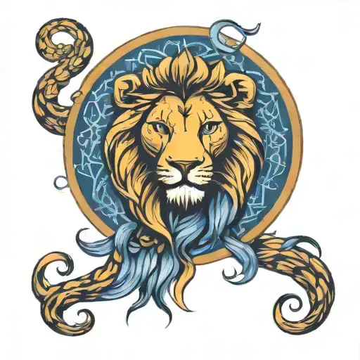 Leo Zodiac Symbol Intertwined