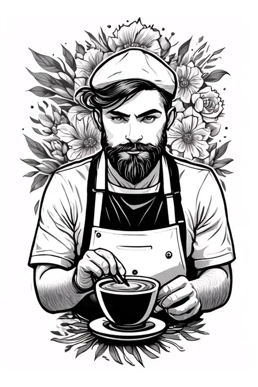 Barista Computer Technician Working