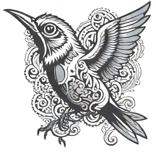 Silly Bird Flying Upside Down With Tongue Out