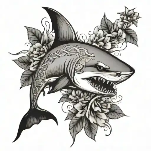 Feminine Shark Outline