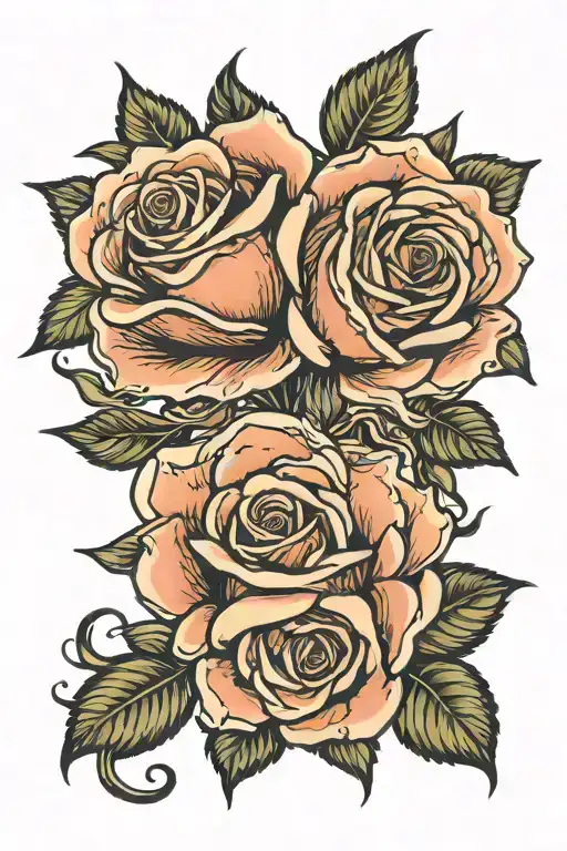 Two Roses Intertwined