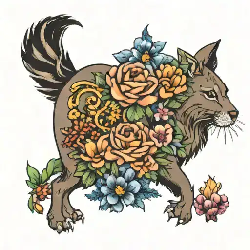 South Africa And Scotland With National Flowers And Animals