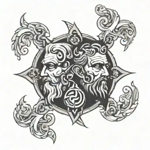 Janus 2 Face God Symbol