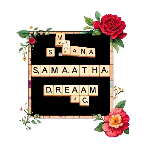 Scrabble Board Game Spelling The Name Samantha Dream
