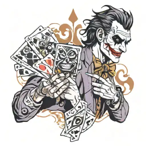 Joker And Poker Hand Holding