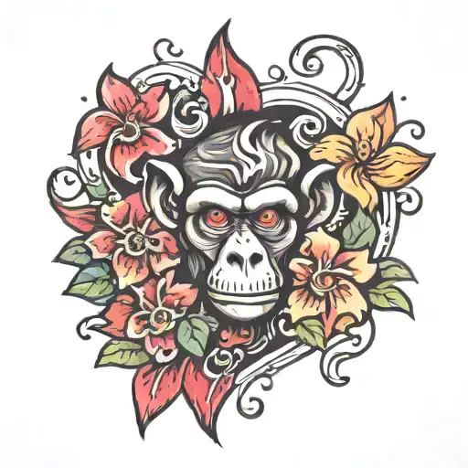 Monkeys Tears Heart Brain Flowers Inside