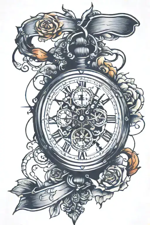 Cross And Pocket Watch Face Made