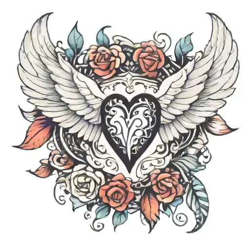 Love Heart Wings Spread Wide