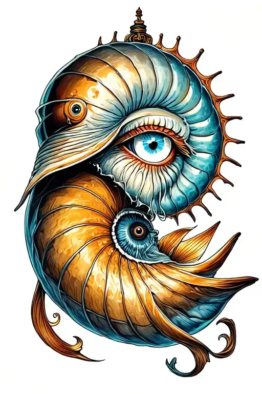 Nautilus De Jules Verne Vs Calamar With White Eyes