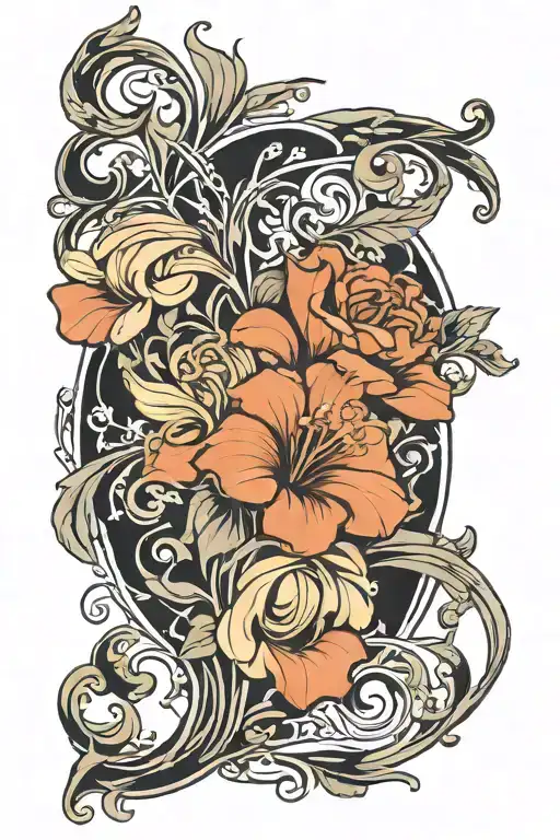 Art Nouveau Linear Form