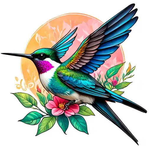 Colibri Gracefully Perched