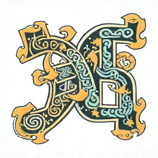 Letters P And K As Interlocking Jigsaw Pieces