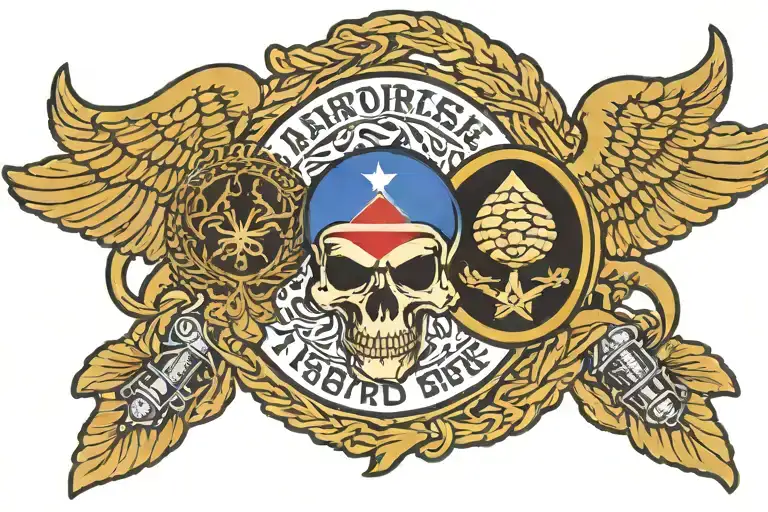 Senior Parachutist Badge Surrounded By 82Nd Airborne Patch And 173Rd Airborne Patch