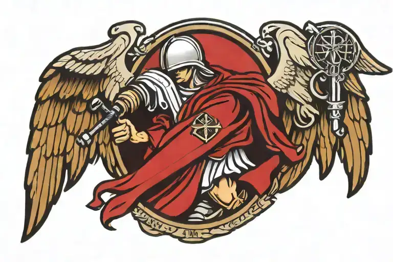 Saint Michael The Archangel With 82Nd Airborne Patch